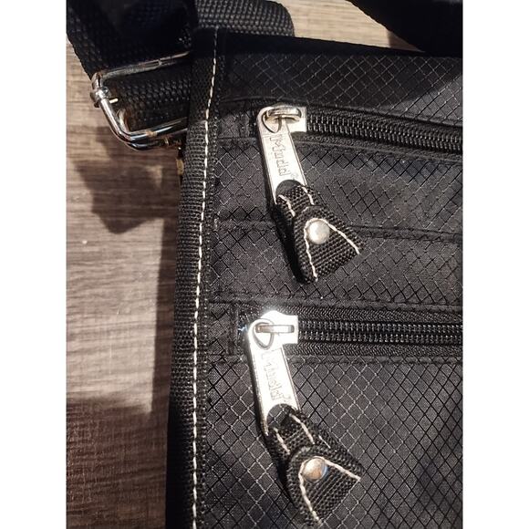 MUDD Vintage Y2K 90s Black Nylon Bag Purse Makeup Organizer crossbody Pockets - Picture 10 of 10